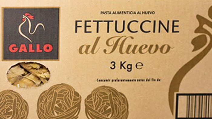 PASTA FETUCCINI HUEVO GALLO CAJA 3 KG